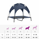 vidaXL Kutyafekhely Tengerészkék l Acél