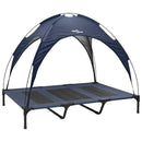 vidaXL Kutyafekhely Sötétkék 122 x 93 x 106,5 cm Acél