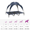 vidaXL Kutyafekhely Tengerészkék xl Acél