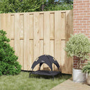 vidaXL Kutyafekhely Fekete 63 x 49,5 x 60 cm Acél