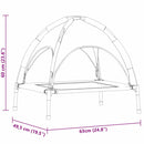 vidaXL Kutyafekhely Ezüst Szürke s Acél
