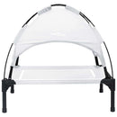 vidaXL Kutyafekhely Ezüst szürke m Acél