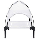 vidaXL Kutyafekhely Ezüst szürke m Acél