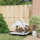 vidaXL Kutyafekhely Ezüst szürke l Acél