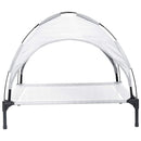 vidaXL Kutyafekhely Ezüst szürke l Acél