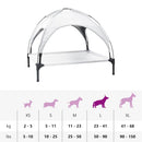 vidaXL Kutyafekhely Ezüst szürke l Acél