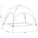 vidaXL Kutyafekhely 90 x 81 x 80,5 cm Acél Ezüst Szürke