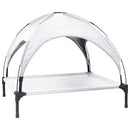 vidaXL Kutyafekhely Ezüst szürke xl Acél