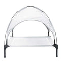 vidaXL Kutyafekhely Ezüst szürke xl Acél