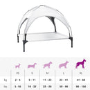 vidaXL Kutyafekhely Ezüst szürke xl Acél