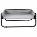 vidaXL Kutyafekhely Világosszürke l Oxford Szövet és Acél