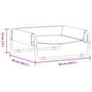 vidaXL Kutyafekhely Világosszürke l Oxford Szövet és Acél