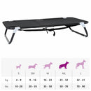 vidaXL Kutyafekhely Fekete ML Oxford Szövet és Acél