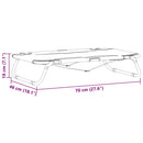 vidaXL Kutyafekhely Világosszürke s Oxford Szövet és Acél