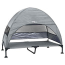 vidaXL Felemelkedett kutyafekhely Világosszürke 127 x 81 x 108 cm