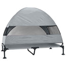 vidaXL Felemelkedett kutyafekhely Világosszürke 127 x 81 x 108 cm