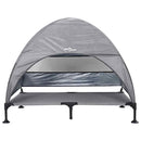 vidaXL Felemelkedett kutyafekhely Világosszürke 127 x 81 x 108 cm