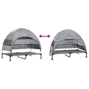 vidaXL Felemelkedett kutyafekhely Világosszürke 127 x 81 x 108 cm