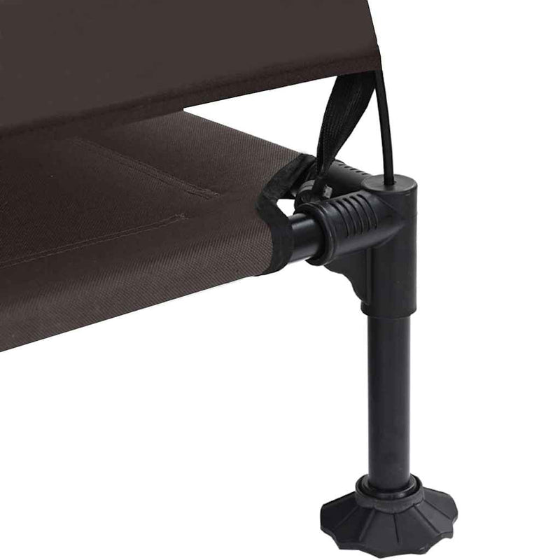 vidaXL Felemelkedett kutyafekhely Barna 127 x 81 x 108 cm