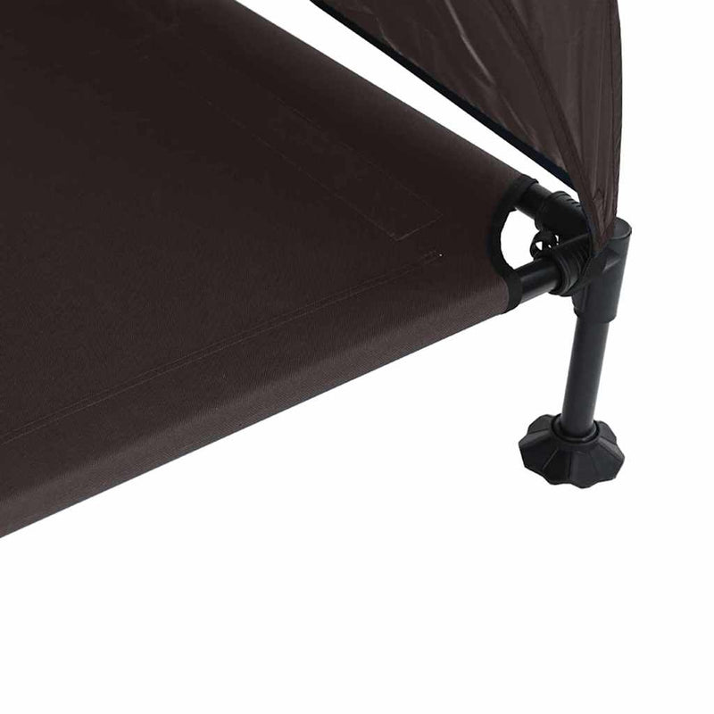 vidaXL Felemelkedett kutyafekhely Barna 127 x 81 x 108 cm