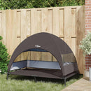 vidaXL Felemelkedett kutyafekhely Barna 127 x 81 x 108 cm