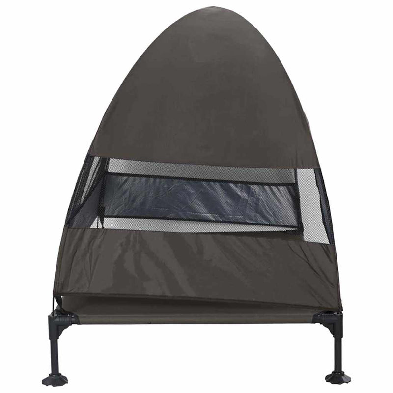 vidaXL Felemelkedett kutyafekhely Barna 127 x 81 x 108 cm