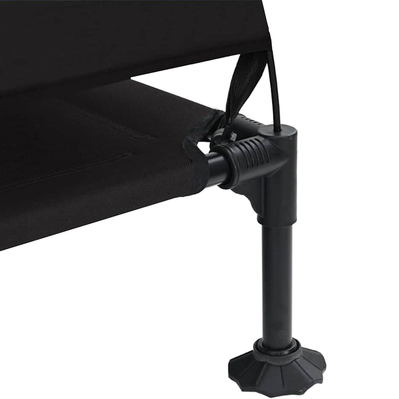 vidaXL Felemelkedett kutyafekhely Fekete 127 x 81 x 108 cm