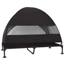 vidaXL Felemelkedett kutyafekhely Fekete 127 x 81 x 108 cm