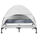 vidaXL Felemelkedett kutyafekhely Ezüst Szürke 127 x 81 x 108 cm