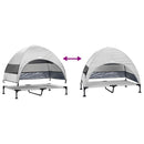 vidaXL Felemelkedett kutyafekhely Ezüst Szürke 127 x 81 x 108 cm