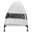 vidaXL Felemelkedett kutyafekhely Ezüst Szürke 127 x 81 x 108 cm