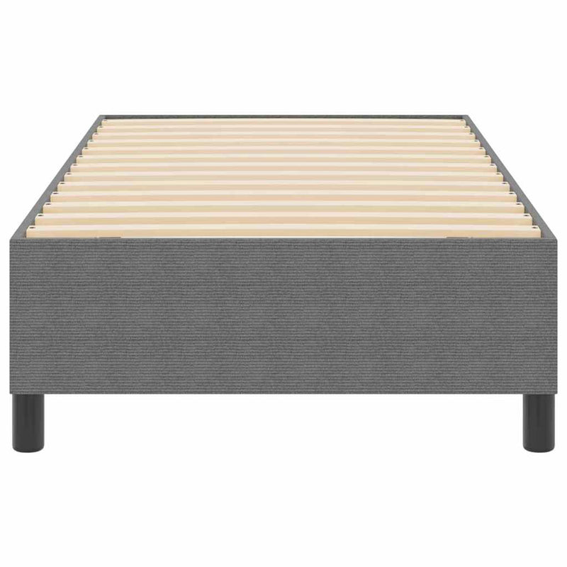 vidaXL Boxrugós ágy Világosszürke 90 x 190 cm Bársony anyag