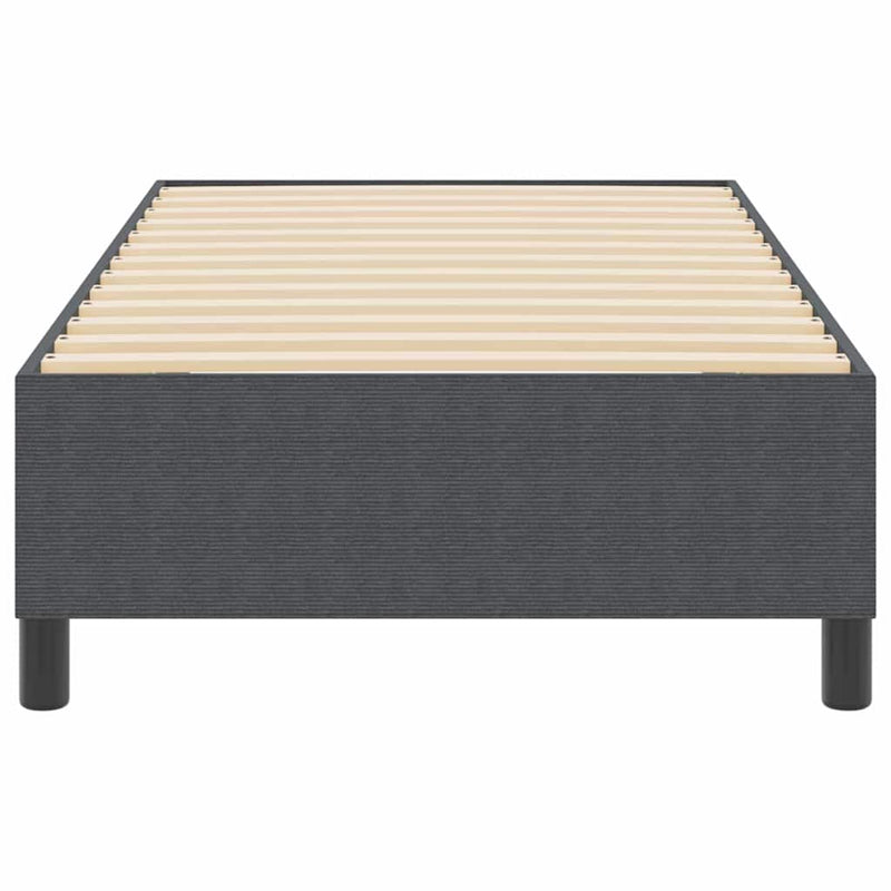 vidaXL Boxrugós ágy Sötétszürke 90 x 190 cm Bársony anyag