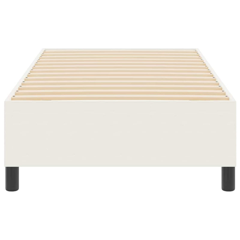 vidaXL Boxrugós ágy Krém 90 x 200 cm Bársony anyag