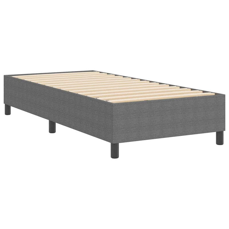vidaXL Boxrugós ágy Világosszürke 100 x 200 cm Bársony anyag