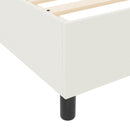 vidaXL Platform ágykeret Krém 100 x 200 cm Bársonyos szövet