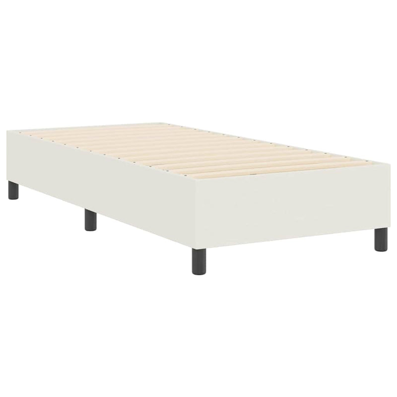 vidaXL Boxrugós ágy Krém 100 x 200 cm Bársony anyag