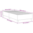 vidaXL Platform ágykeret Krém 100 x 200 cm Bársonyos szövet