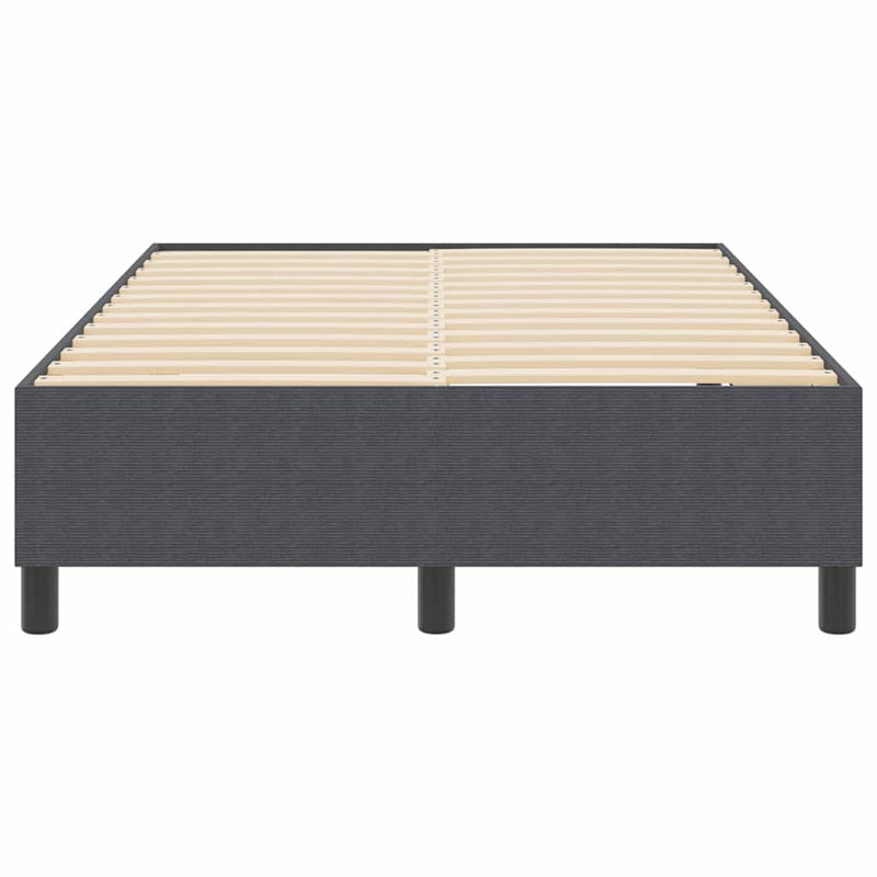 vidaXL Boxrugós ágy Sötétszürke 120 x 190 cm Bársony anyag