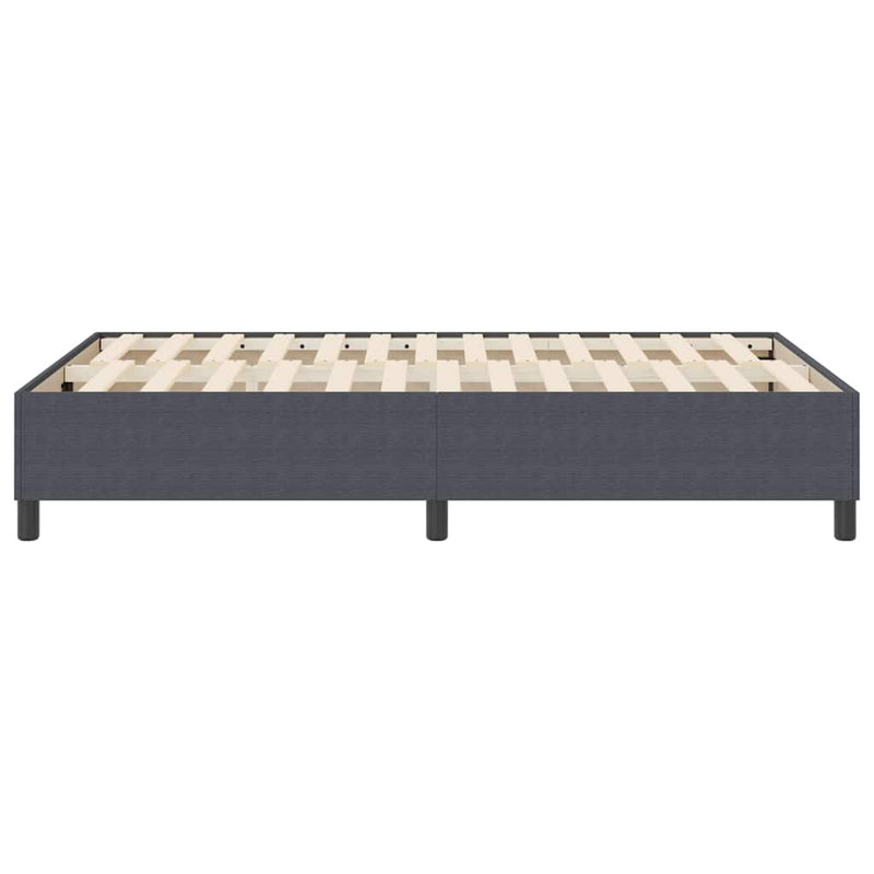 vidaXL Boxrugós ágy Sötétszürke 120 x 190 cm Bársony anyag