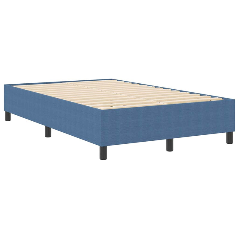 vidaXL Boxrugós ágy Kék 120 x 190 cm Bársony anyag