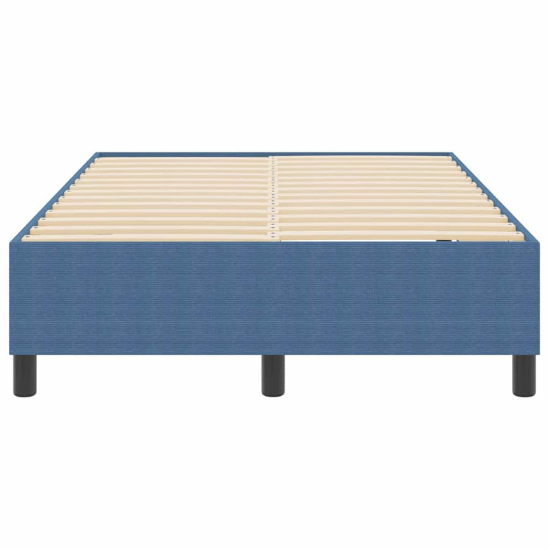 vidaXL Boxrugós ágy Kék 120 x 200 cm Bársony anyag