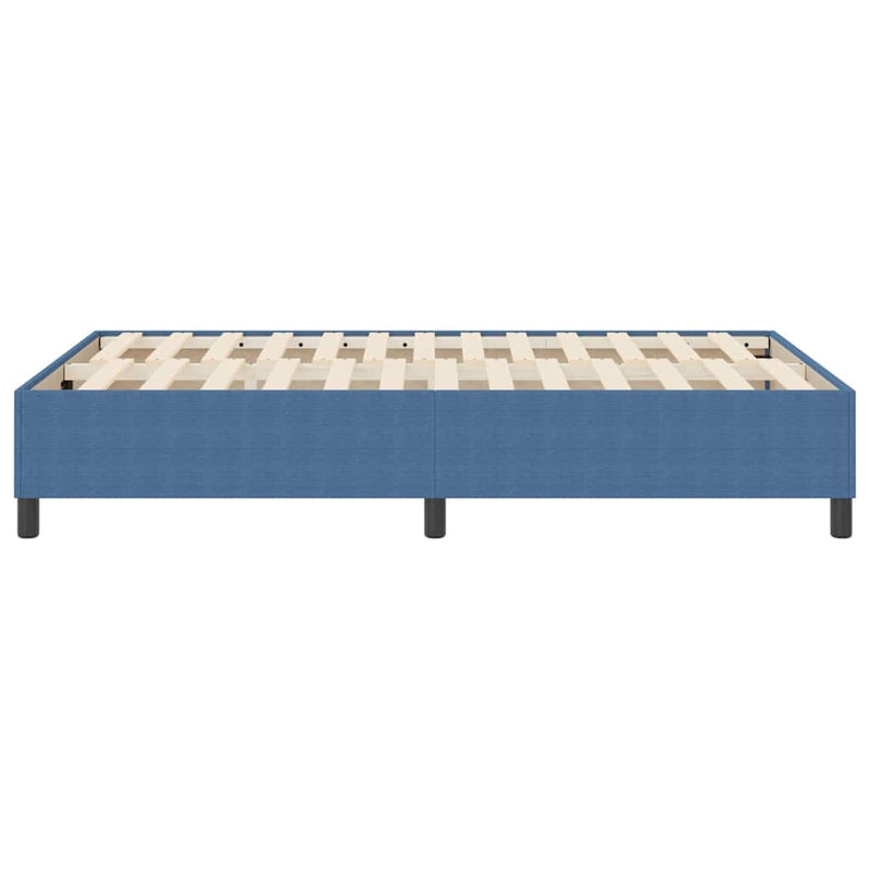vidaXL Boxrugós ágy Kék 120 x 200 cm Bársony anyag