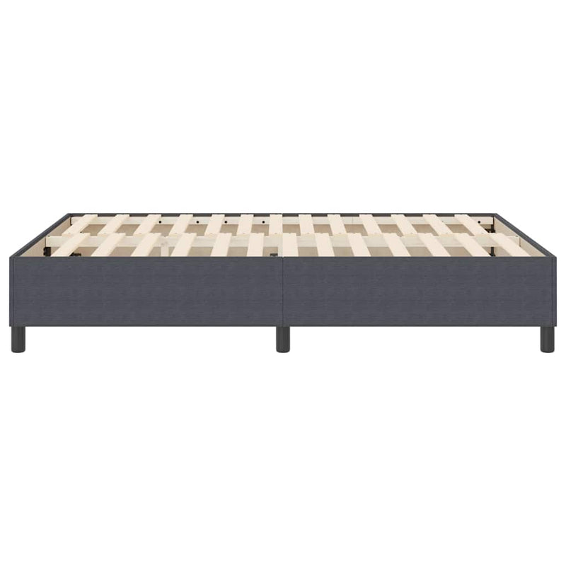 vidaXL Boxrugós ágy Sötétszürke 140 x 190 cm Bársony anyag