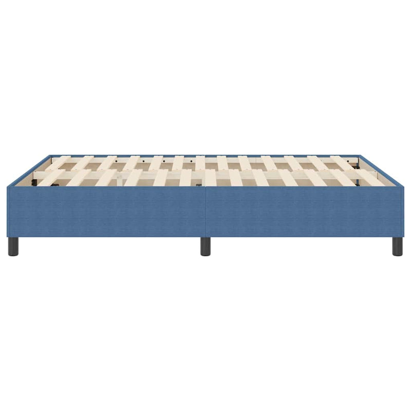vidaXL Boxrugós ágy Kék 140 x 190 cm Bársony anyag