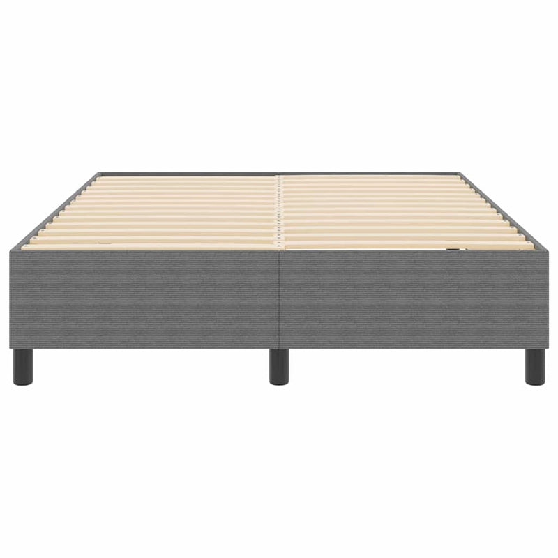 vidaXL Boxrugós ágy Világosszürke 140 x 200 cm Bársony anyag