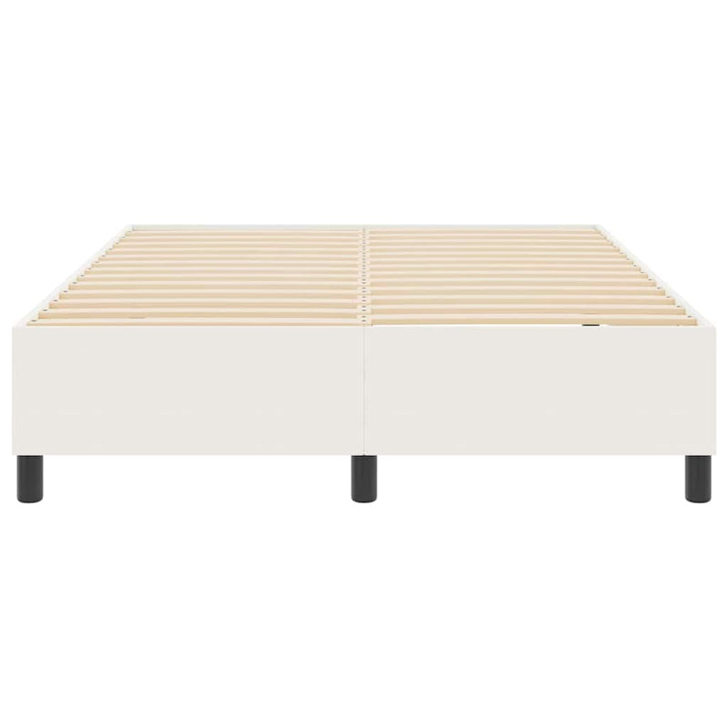 vidaXL Boxrugós ágy Krém 140 x 200 cm Bársony anyag