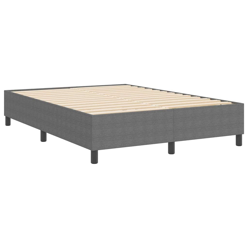 vidaXL Boxrugós ágy Világosszürke 160 x 200 cm Bársony anyag