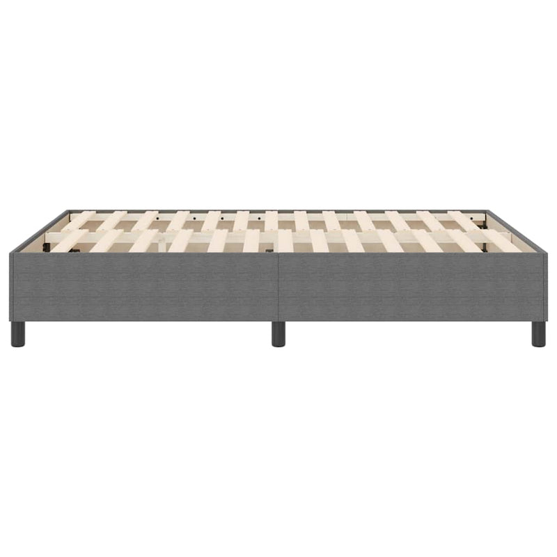 vidaXL Boxrugós ágy Világosszürke 160 x 200 cm Bársony anyag