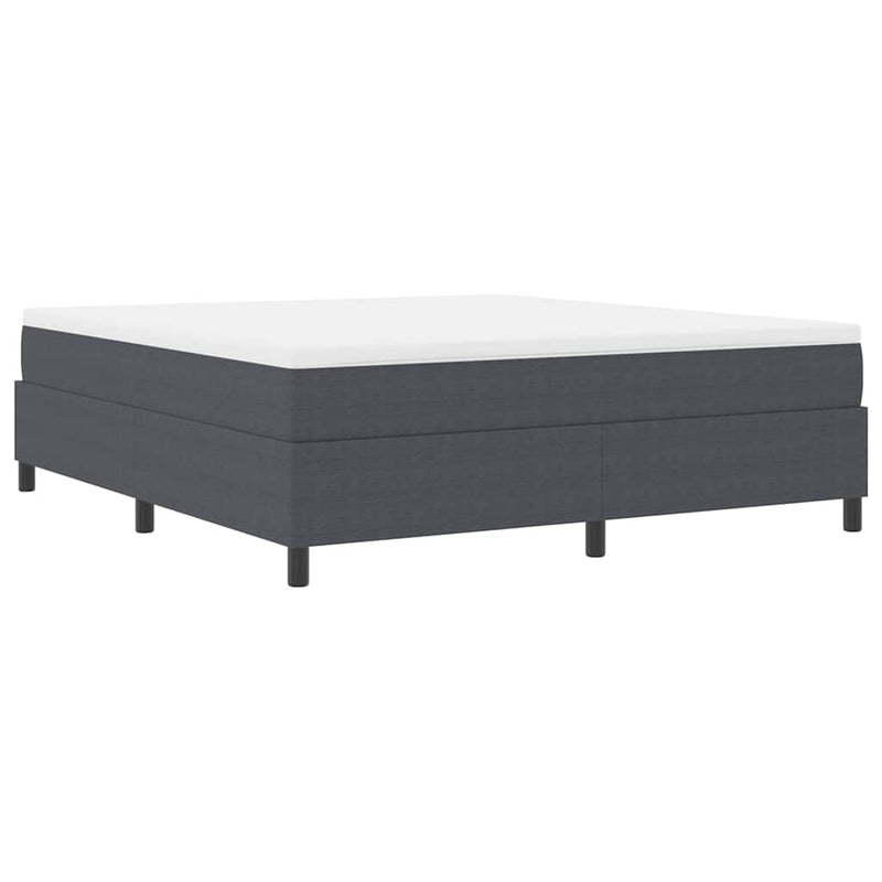 vidaXL Boxrugós ágy Sötétszürke 180 x 200 cm Bársony anyag